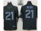 2013 Super Bowl XLVII Nike NFL Baltimore Ravens #21 Lardarius Webb Black Jerseys(Impact Limited)