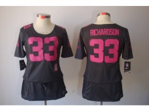 Nike Womens Cleveland Browns #33 Trent Richardson Dark Grey Jerseys[breast Cancer Awareness]