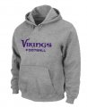 Minnesota Vikings Authentic font Pullover Hoodie Grey