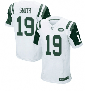 Nike New York Jets #19 Devin Smith White Men Stitched NFL Elite Jersey