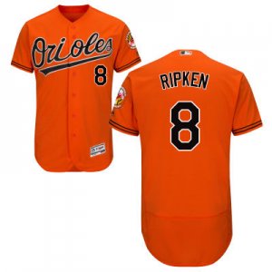 2016 Men Baltimore Orioles #8 Cal Ripken Majestic Orange Flexbase Authentic Collection Player Jersey