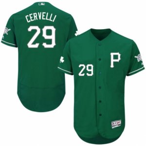 Men\'s Majestic Pittsburgh Pirates #29 Francisco Cervelli Green Celtic Flexbase Authentic Collection MLB Jersey