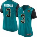 Womens Nike Jacksonville Jaguars #3 Brad Nortman Teal Green Team Color NFL Jersey