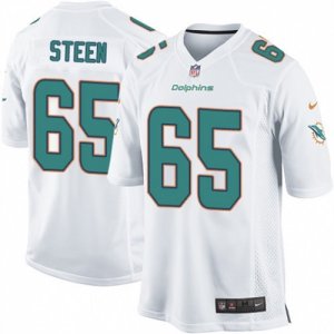 Mens Nike Miami Dolphins #65 Anthony Steen Game White NFL Jersey