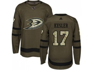 Youth Adidas Anaheim Ducks #17 Ryan Kesler Green Salute to Service Stitched NHL Jersey