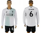 2017-18 Liverpool 6 LOVREN Away Long Sleeve Soccer Jersey