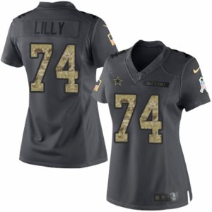 Women\'s Nike Dallas Cowboys #74 Bob Lilly Limited Black 2016 Salute to Service NFL Jersey