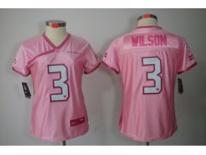 Nike Women Seattle Seahawks #3 Wilson Pink Jerseys