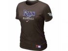 Women Tampa Bay Rays Nike Brown Short Sleeve Practice T-Shirt