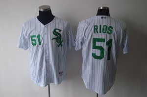 mlb Chicago White Sox #51 rios white[green strip]