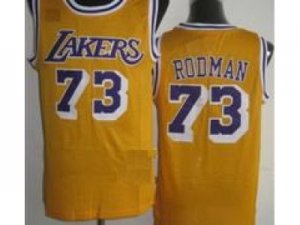 NBA Los Angeles Lakers #73 Dennis Rodman yellow(Revolution 30)