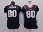 women nfl houston texans #80 johnson field flirt fashion blue