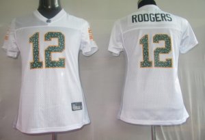 women green bay packers #12 rodgers white[2010]