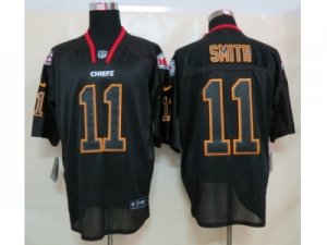 Nike NFL Kansas City Chiefs #11 Alex Smith Black Jerseys(Lights Out Elite)