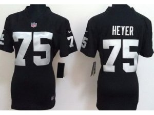 Nike Women nfl Oakland Raiders #75 Stephon Heyer Black jerseys