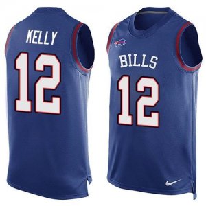 Nike Buffalo Bills #12 Jim Kelly Royal Blue Team Color Men Stitched NFL Limited Tank Top Jersey