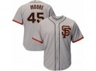 Youth Majestic San Francisco Giants #45 Matt Moore Replica Grey Road 2 Cool Base MLB Jersey