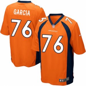 Mens Nike Denver Broncos #76 Max Garcia Game Orange Team Color NFL Jersey