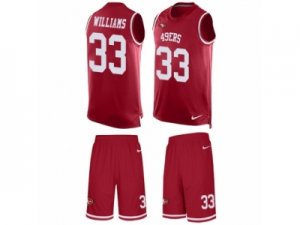 Mens Nike San Francisco 49ers #33 Joe Williams Limited Red Tank Top Suit NFL Jersey