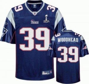 New England Patriots #39 Danny Woodhead 2012 Super Bowl XLVI blue