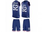 Mens Nike New York Giants #52 Jonathan Casillas Limited Royal Blue Tank Top Suit NFL Jersey