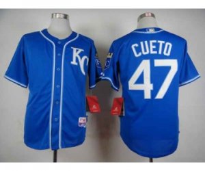 mlb jerseys kansas city royals #47 cueto blue