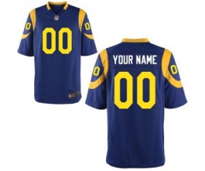 Men\'s Los Angeles Rams Nike Throwback Blue Custom Game Jersey