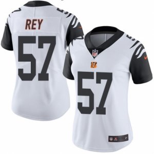 Women\'s Nike Cincinnati Bengals #57 Vincent Rey Limited White Rush NFL Jersey