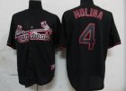 MLB St.Louis Cardinals #4 Molina Black Fashion Jerseys