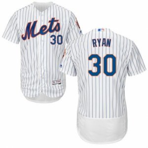 Men\'s Majestic New York Mets #30 Nolan Ryan White Flexbase Authentic Collection MLB Jersey