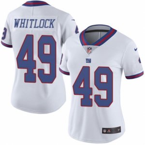 Women\'s Nike New York Giants #49 Nikita Whitlock Limited White Rush NFL Jersey
