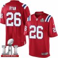 Youth Nike New England Patriots #26 Logan Ryan Elite Red Alternate Super Bowl LI 51 NFL Jersey