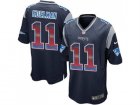 Nike New England Patriots #11 Julian Edelman Navy Blue Team Color Mens Stitched NFL Limited Strobe Jersey