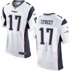 Mens Nike New England Patriots #17 Devin Street Elite White NFL Jersey