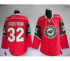 nhl minnesota wild #32 backstrom red