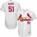 Mens Majestic St. Louis Cardinals #51 Willie McGee White Flexbase Authentic Collection MLB Jersey