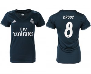 2018-19 Real Madrid 8 KROOS Away Women Soccer Jersey