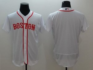 Boston Red Sox Blank White Flexbase Authentic Collection Alternate Home Stitched Baseball Jersey