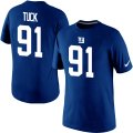 Nike New York Giants #91 TUCK Pride Name & Number T-Shirt blue
