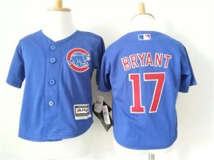 Cubs #17 Kris Bryant Blue Toddler New Cool Base Jersey