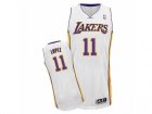 Men Adidas Los Angeles Lakers #11 Brook Lopez Authentic White Alternate NBA Jersey