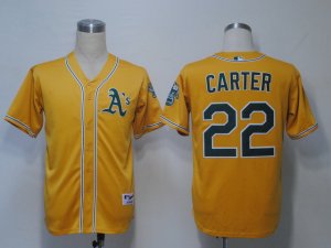 MLB Oakland Athletics #22 Carter Yellow