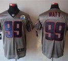 Nike Texans #99 J.J. Watt Grey Shadow With Hall of Fame 50th Patch NFL Elite Jersey