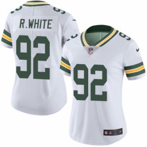 Women\'s Nike Green Bay Packers #92 Reggie White Limited White Rush NFL Jersey