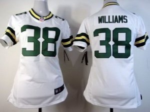 Nike Women Green Bay Packers #38 Tramon Williams white Jerseys