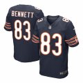 Men's Nike Chicago Bears #83 Martellus Bennett Elite Navy Blue Team Color NFL Jersey