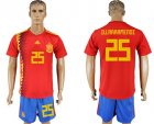 Spain 25 ILLARRAMENDI Home 2018 FIFA World Cup Soccer Jersey