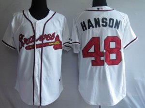 MLB Jerseys Atlanta Braves #48 Hanson white