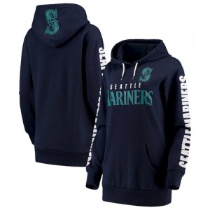 Seattle Mariners G III 4Her by Carl Banks Women\'s Extra Innings Pullover Hoodie Navy