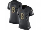 Women Nike San Francisco 49ers #8 Steve Young Limited Black 2016 Salute to Service NFL Jersey